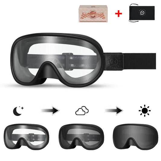 BOLLFO Retro Motorcycle Riding Goggles