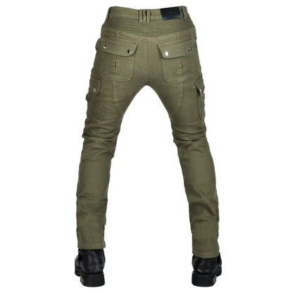 VOLERO Men's Retro Motorcycle Riding Jeans Kevlar Armored Pants
