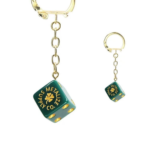 Metalize Vintage Style Dice Keychain