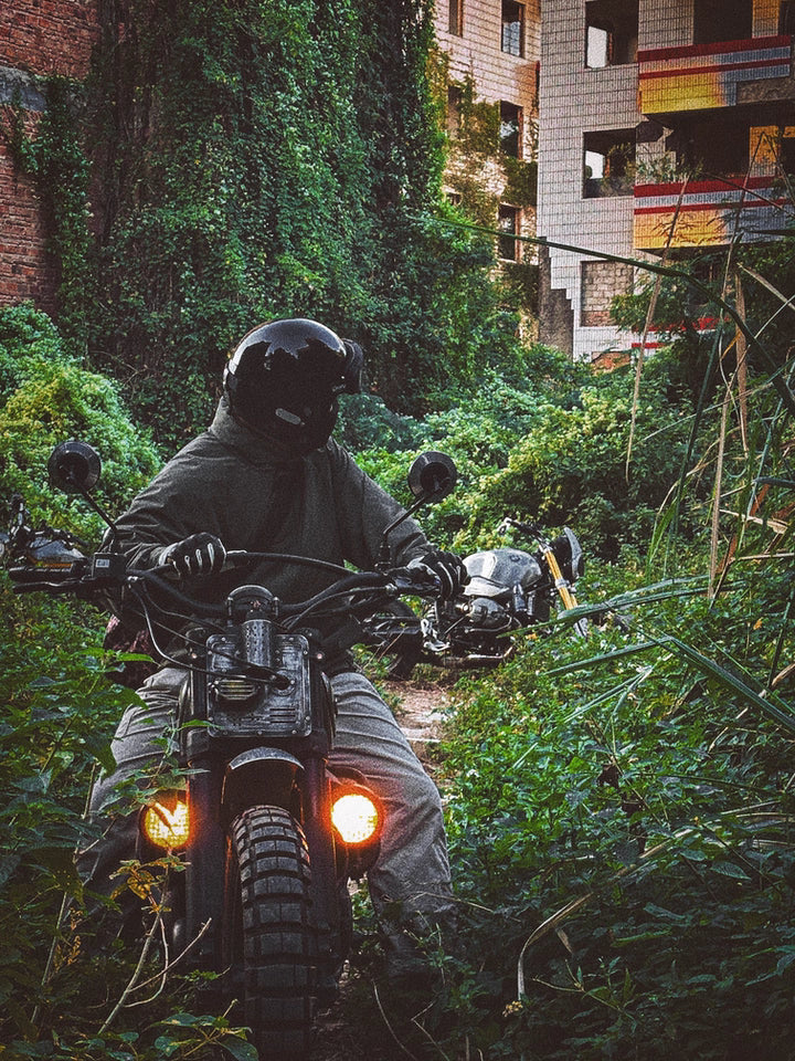 CASYKO lambskin & suede all-season retro motorcycle gloves