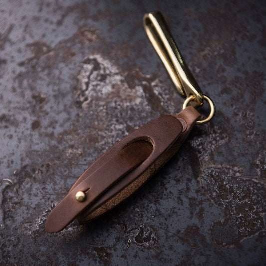 Mountain Rock Handmade Brass and Leather Motorcycle Glove Holder