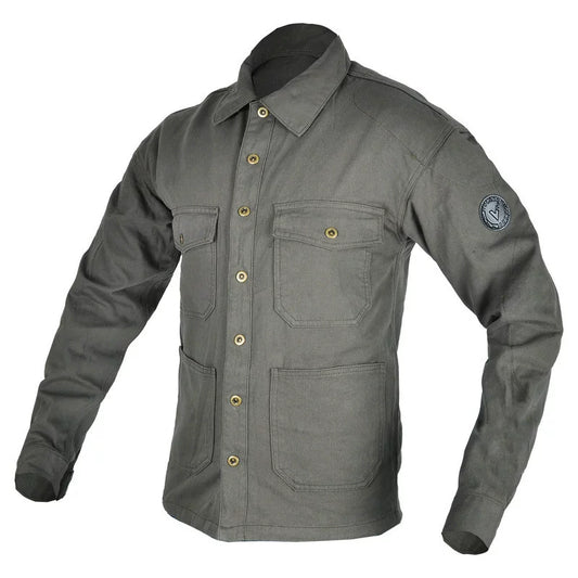 VOLERO Men's Retro Motorcycle Riding Shirt Armor Ready