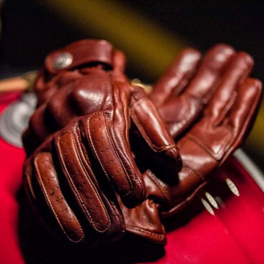 Fogy Garage African Sheepskin Motorcycle Riding Gloves Kevlar Lined