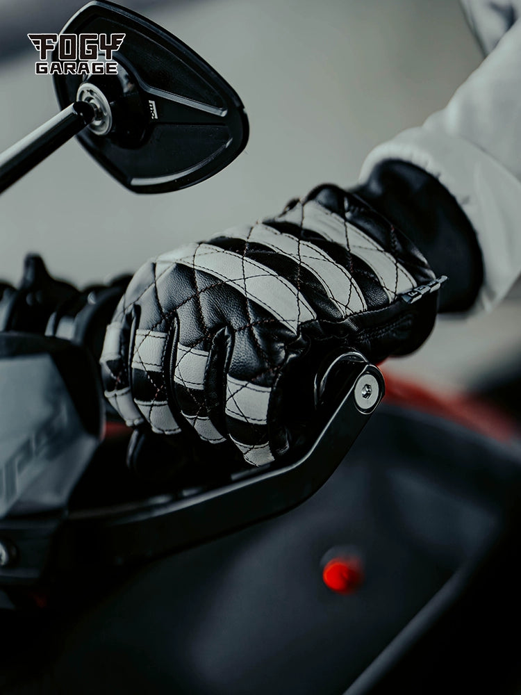 Fogy Garage Prisoner Retro Motorcycle Riding Gloves Lambskin