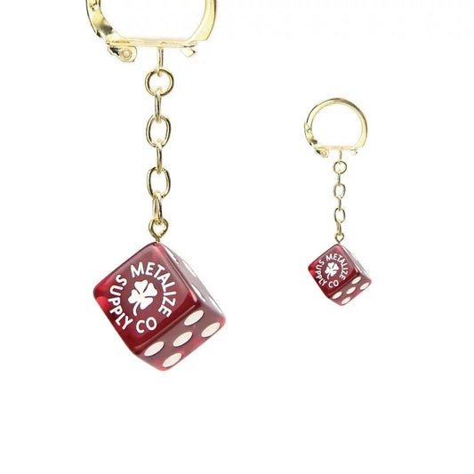 Metalize Vintage Style Dice Keychain