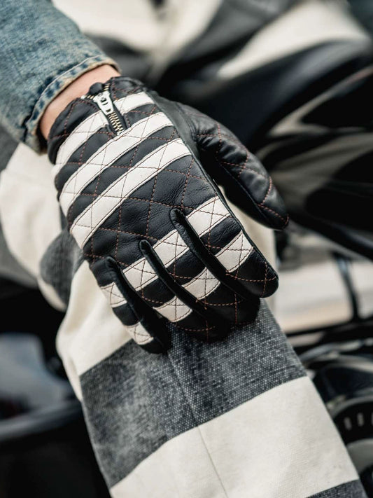 Fogy Garage Prisoner Retro Motorcycle Riding Gloves Lambskin