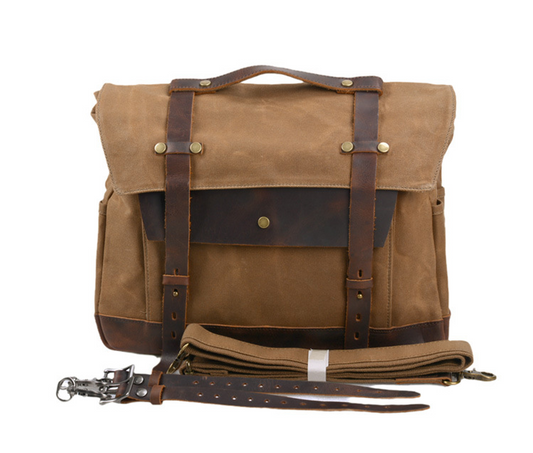 Savile Speed Retro Motorcycle Waxed Canvas Messenger's Bag Pannier
