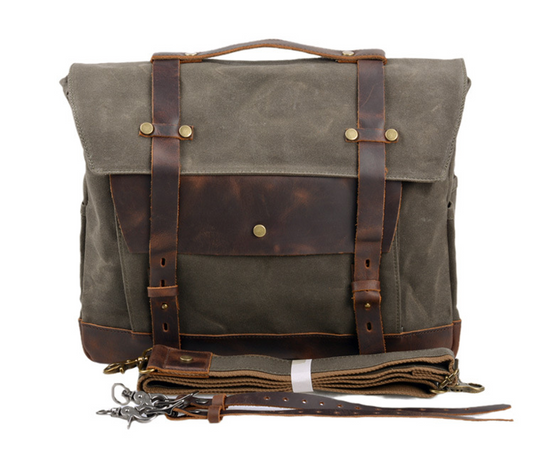 Savile Speed Retro Motorcycle Waxed Canvas Messenger's Bag Pannier