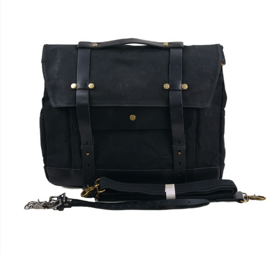 Savile Speed Retro Motorcycle Waxed Canvas Messenger's Bag Pannier
