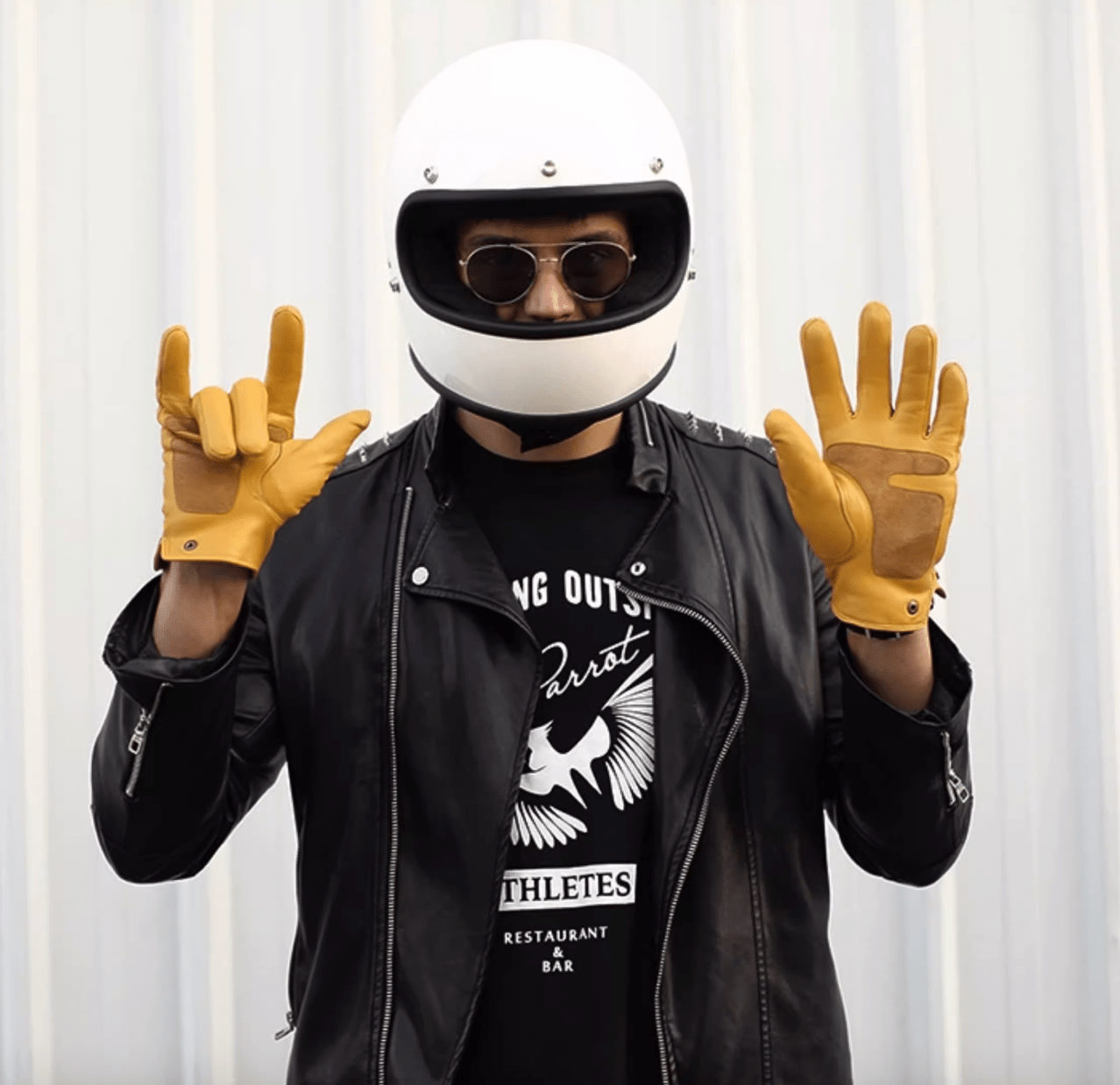 AMZ Yellow Vintage Lambskin Retro Motorcycle Gloves - Savile Speed Co.