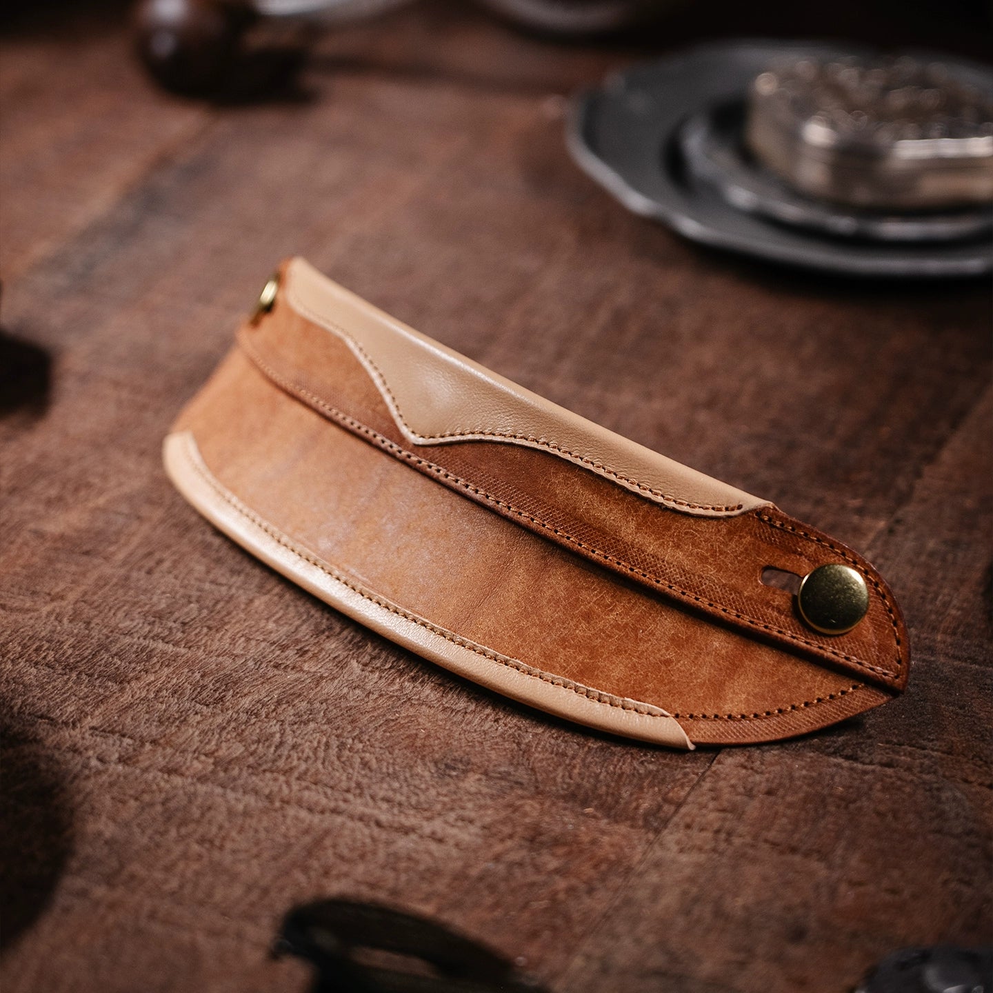 Bark&Bond Retro Motorcycle Helmet Brim 3-Snap Cafe Racer Helmet Visor - Savile Speed Co. - classic open face helmet