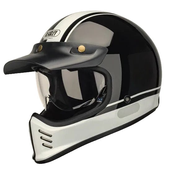 BEASLEY 502 Scrambler Retro Motorcycle Helmet DOT/ECE Certified - Savile Speed Co.