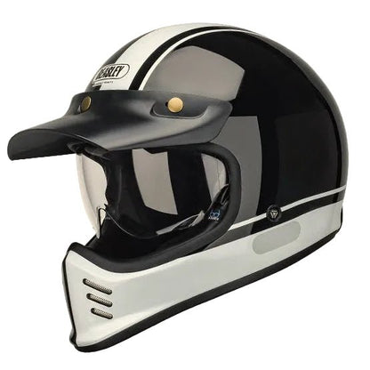 BEASLEY 502 Scrambler Retro Motorcycle Helmet DOT/ECE Certified - Savile Speed Co.