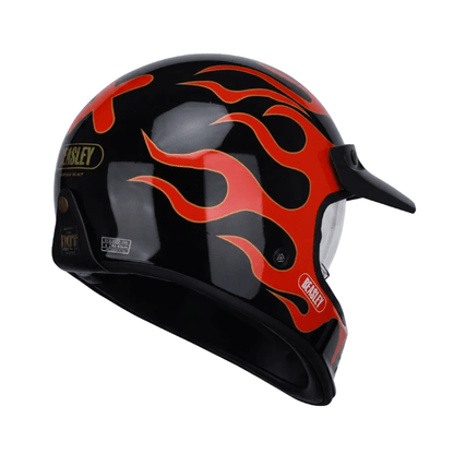 BEASLEY 502 Scrambler Retro Motorcycle Helmet DOT/ECE Certified - Savile Speed Co.