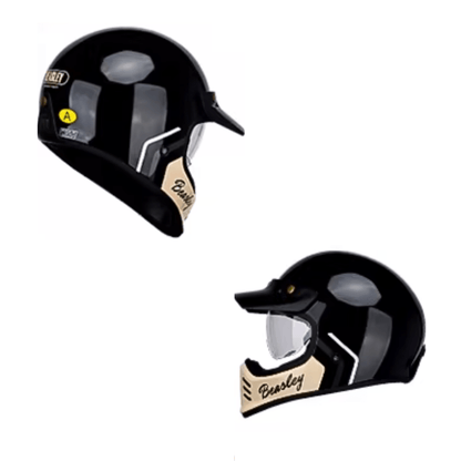BEASLEY 502 Scrambler Retro Motorcycle Helmet DOT/ECE Certified - Savile Speed Co.