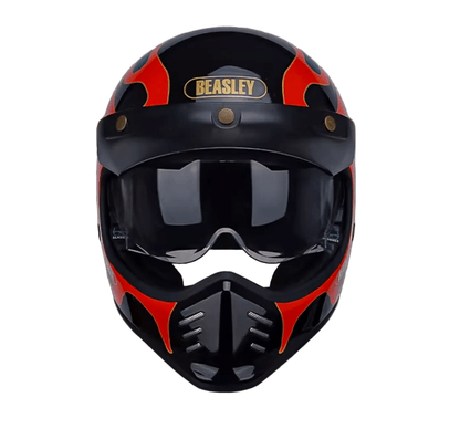 BEASLEY 502 Scrambler Retro Motorcycle Helmet DOT/ECE Certified - Savile Speed Co.