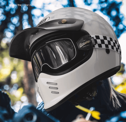 BEASLEY 502 Scrambler Retro Motorcycle Helmet DOT/ECE Certified - Savile Speed Co.