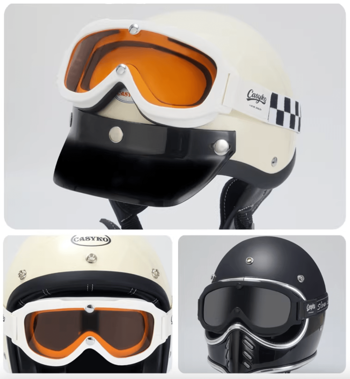 CASYKO Retro Motorcycle Goggles With Replaceable Lenses - Savile Speed Co.