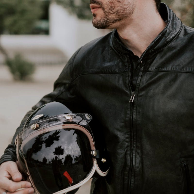 Feture Bubble Shield 3-Snap Flip-Up Motorcycle Visor - Savile Speed Co.