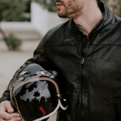 Feture Bubble Shield 3-Snap Flip-Up Motorcycle Visor - Savile Speed Co.