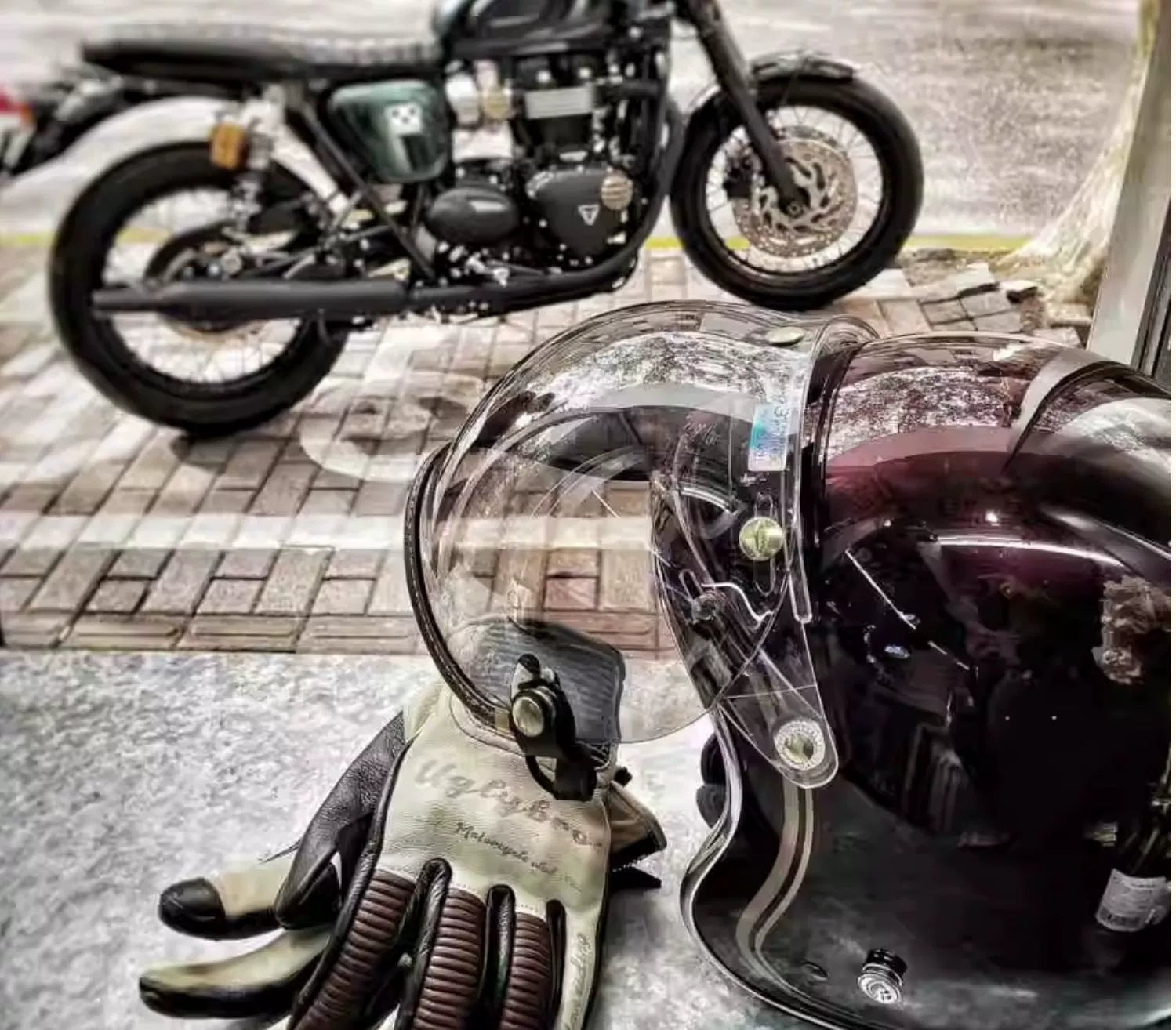 Feture Bubble Shield 3-Snap Flip-Up Motorcycle Visor - Savile Speed Co.