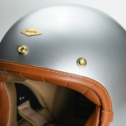Feture STEVEN CUSTOM Retro Motorcycle Helmet DOT - Savile Speed Co.