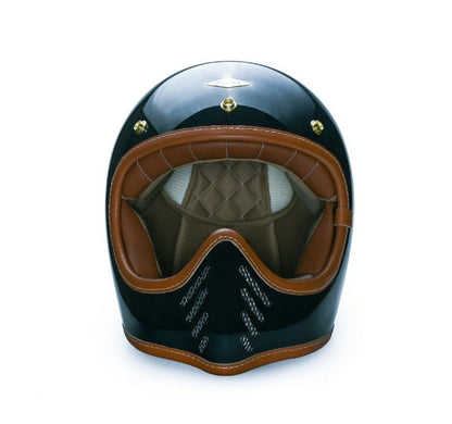Feture STEVEN CUSTOM Retro Motorcycle Helmet DOT - Savile Speed Co.