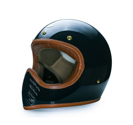 Feture STEVEN CUSTOM Retro Motorcycle Helmet DOT - Savile Speed Co.