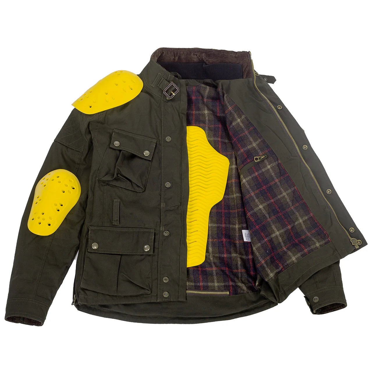 Fogy Classic Waxed Cotton Motorcycle Jacket Retro Café Racer Riding Gear - Savile Speed Co.