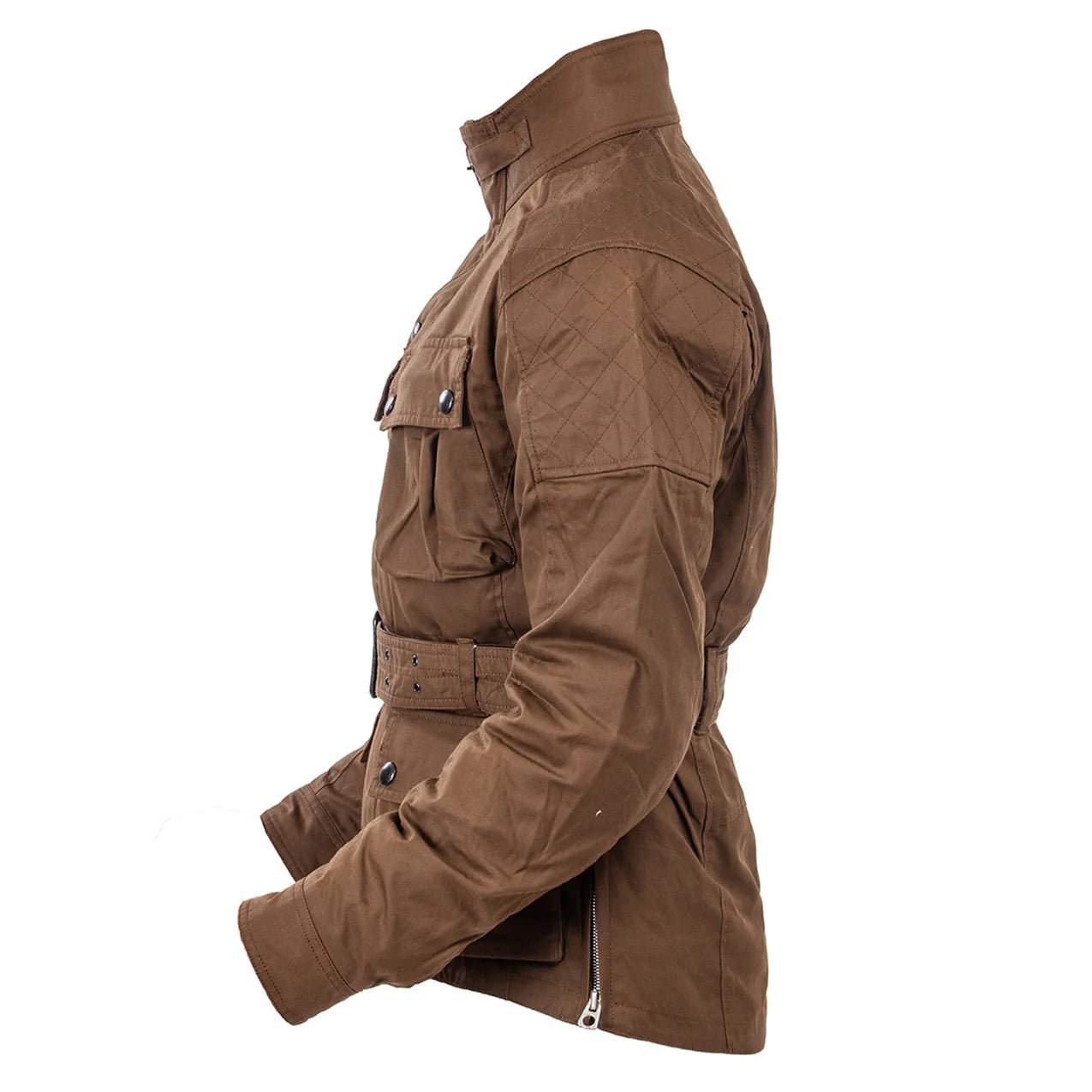 Fogy Classic Waxed Cotton Motorcycle Jacket Retro Café Racer Riding Gear - Savile Speed Co.