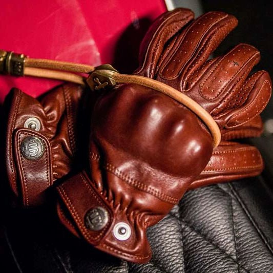 Fogy Garage Ethiopian Sheepskin Kevlar Lined Retro Motorcycle Gloves - Savile Speed Co.
