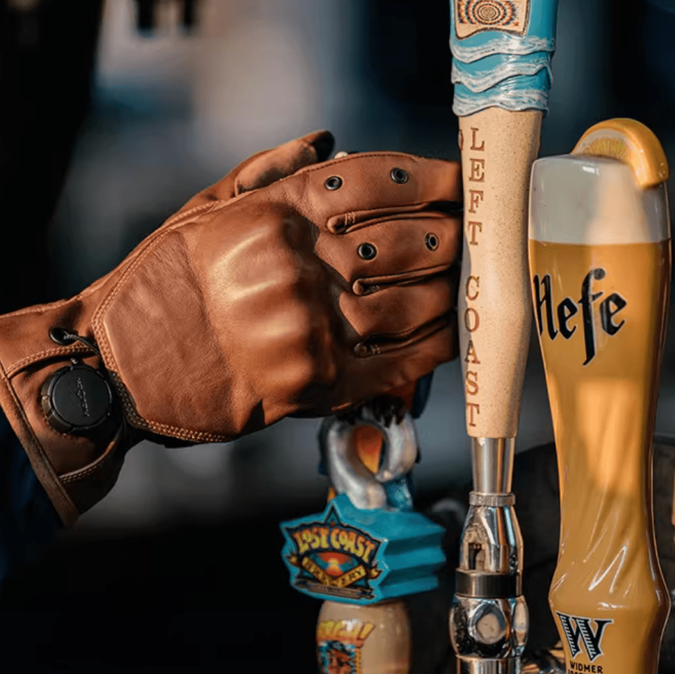 Fogy Garage Fidlock Leather Retro Motorcycle Gloves - Savile Speed Co.