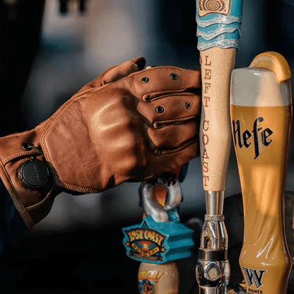 Fogy Garage Fidlock Leather Retro Motorcycle Gloves - Savile Speed Co.