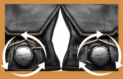 Fogy Garage Fidlock Retro Leather Motorcycle Gloves - Savile Speed Co.