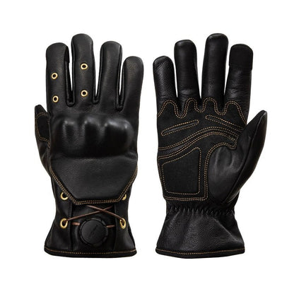 Fogy Garage Fidlock Retro Leather Motorcycle Gloves - Savile Speed Co.