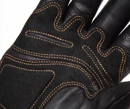 Fogy Garage Fidlock Retro Leather Motorcycle Gloves - Savile Speed Co.