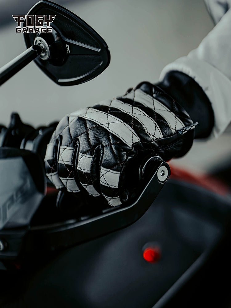 Fogy Garage Prisoner Retro Motorcycle Riding Gloves Lambskin - Savile Speed Co.