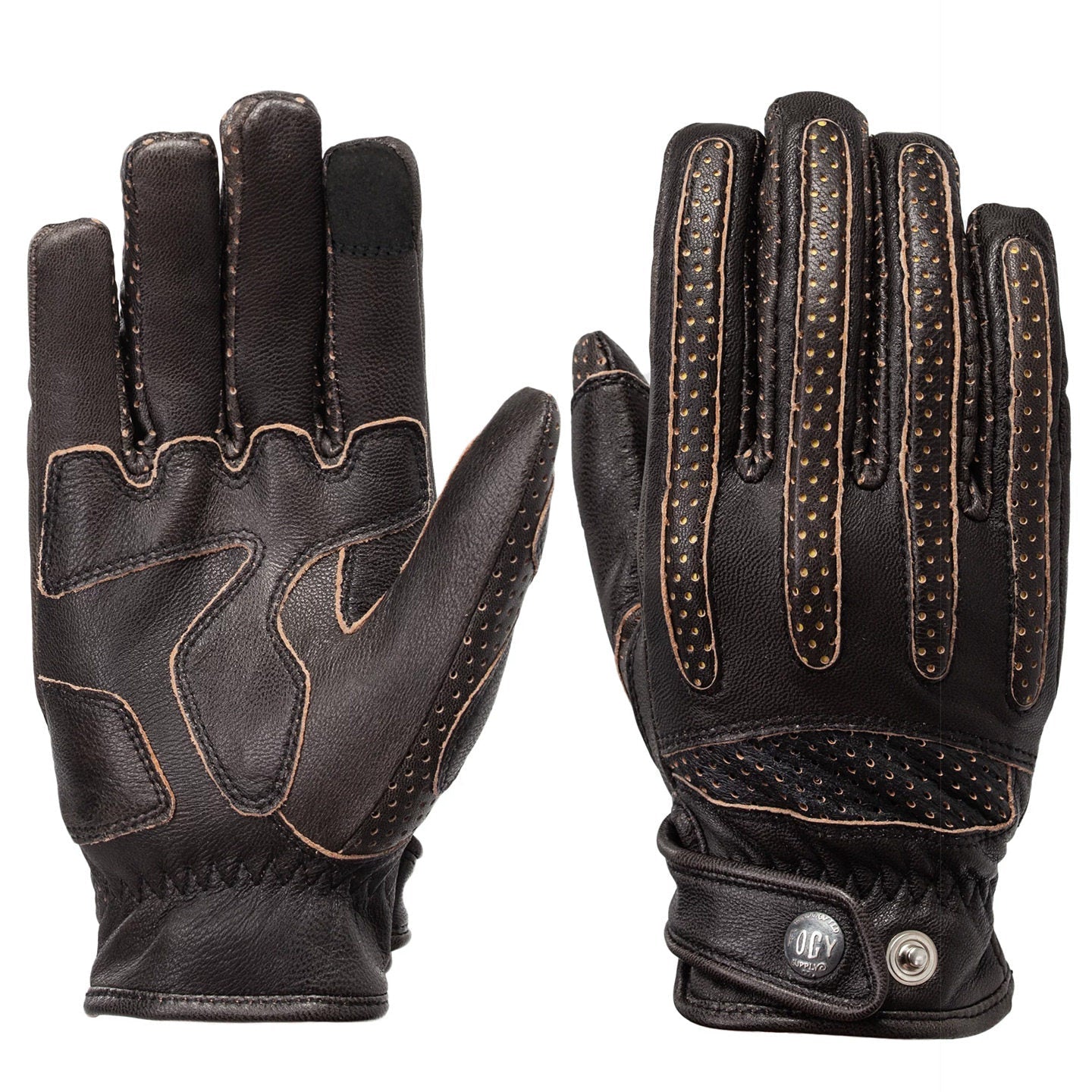 Fogy Garage Ras Dashen gloves with cafe racer – heritage motorcycle styling – retro vintage riding gloves – Savile Speed Co.