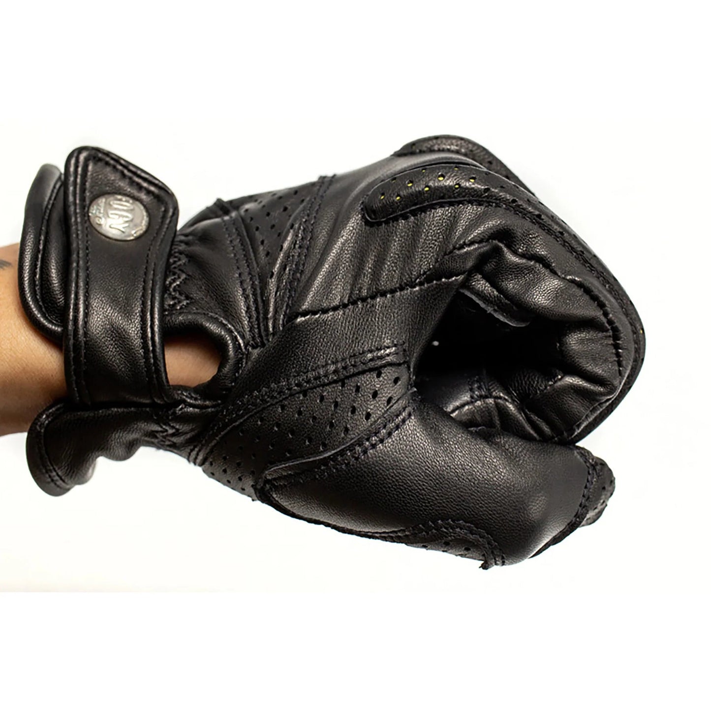 Fogy Garage leather motorcycle gloves pair – matching set genuine leather – retro vintage riding gloves – Savile Speed Co.