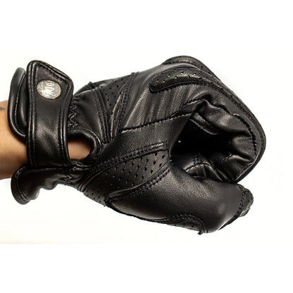 Fogy Garage leather motorcycle gloves pair – matching set genuine leather – retro vintage riding gloves – Savile Speed Co.