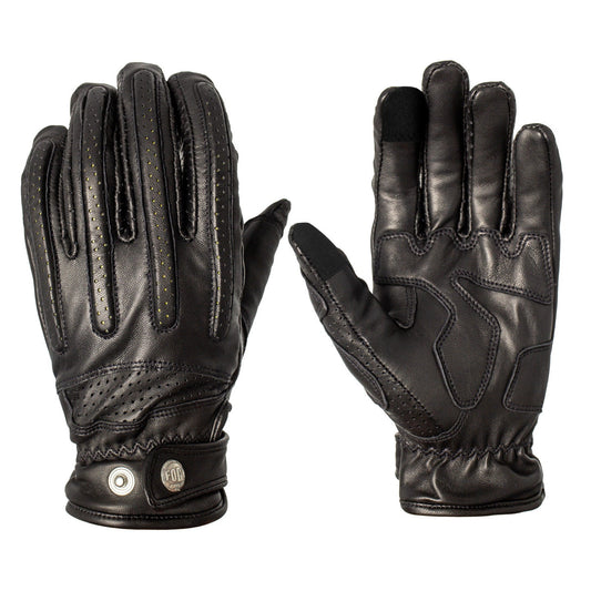 Ras Dashen retro gloves ventilation panel – perforated leather for summer riding – cafe racer scrambler moto – Savile Speed Co.