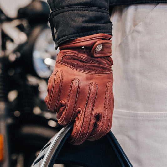 Fogy Garage Ras Dashen genuine leather retro motorcycle gloves – premium handcrafted quality – cafe racer vintage moto – Savile Speed Co.