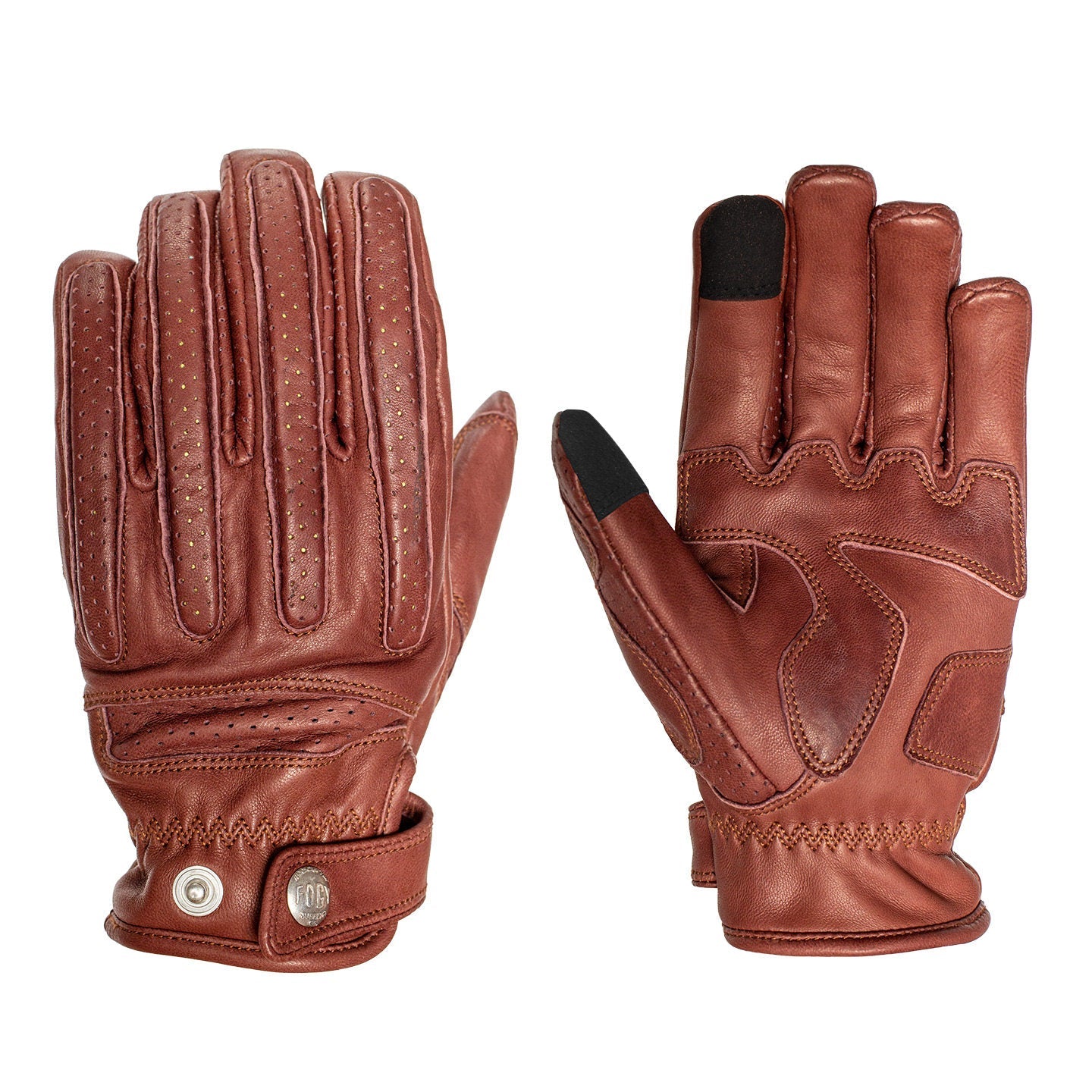 Fogy Garage motorcycle gloves size chart – S to XXL genuine leather – retro riding gloves guide – Savile Speed Co.