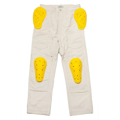 Fogy Garage retro riding pants pocket detail – herringbone cotton construction – vintage scrambler motorcycle pants – Savile Speed Co.