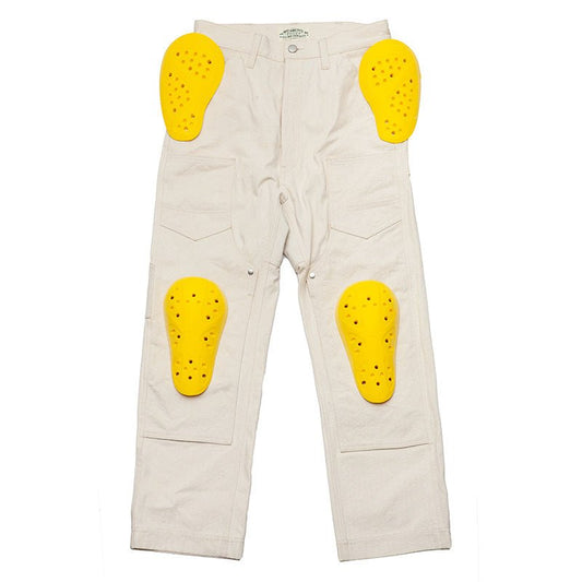 Fogy Garage Vintage Herringbone Cotton Retro Motorcycle Riding Pants - Dyneema Lined - Savile Speed Co.