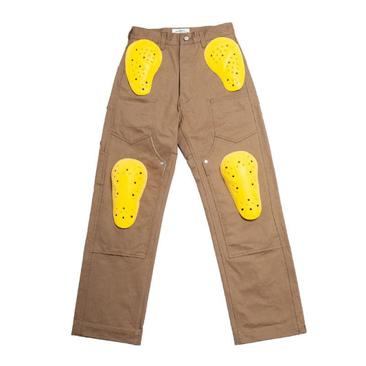 Fogy Garage Vintage Herringbone Cotton Retro Motorcycle Riding Pants - Dyneema Lined - Savile Speed Co.