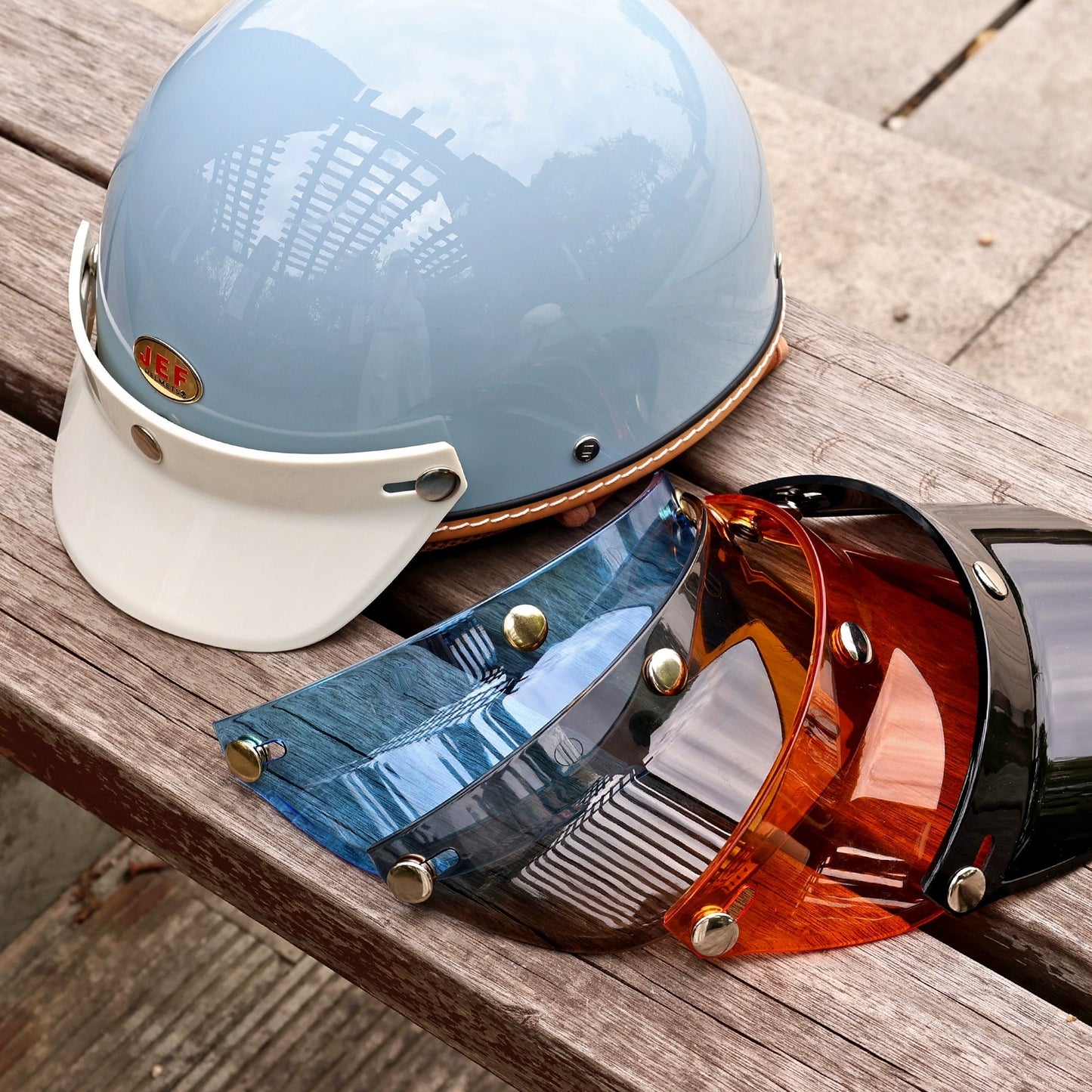 JEF Retro Helmet Peak 3 - Snap - Savile Speed Co.