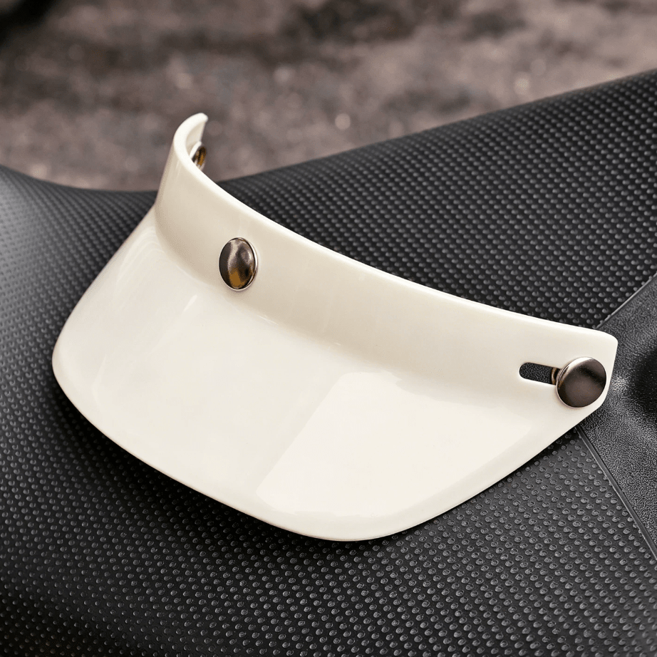 JEF Retro Helmet Peak – 3‑Snap Sun Visor - Savile Speed Co.