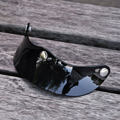 JEF Wave helmet peak compatibility – fits Beasley and 3-snap open face helmets – retro vintage moto – Savile Speed Co.