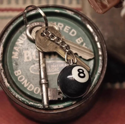 Metalize Billiards Ball Vintage Keychian - Savile Speed Co.